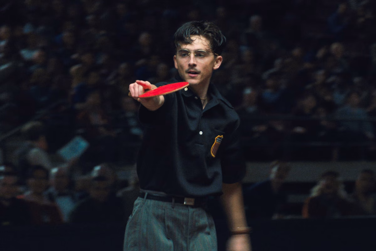 Timothée Chalamet trained extensively for his role as competitive ping pong player Marty Mauser, though ping pong takes up a relatively small portion of the movie. Photo courtesy of A24 | Used with permission