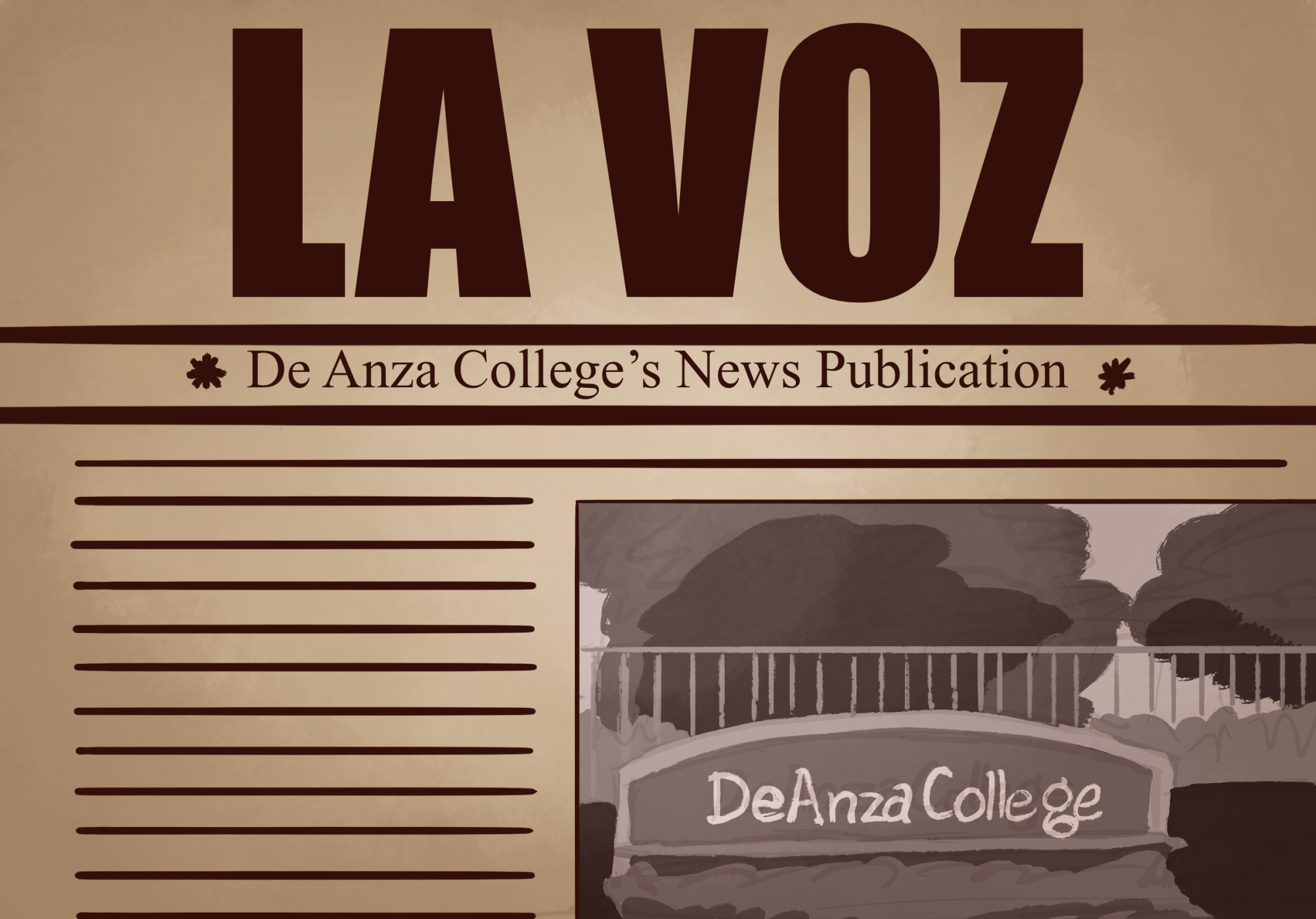 De Anza's student-run publication La Voz has been around since 1967. Graphic | Juju Ling