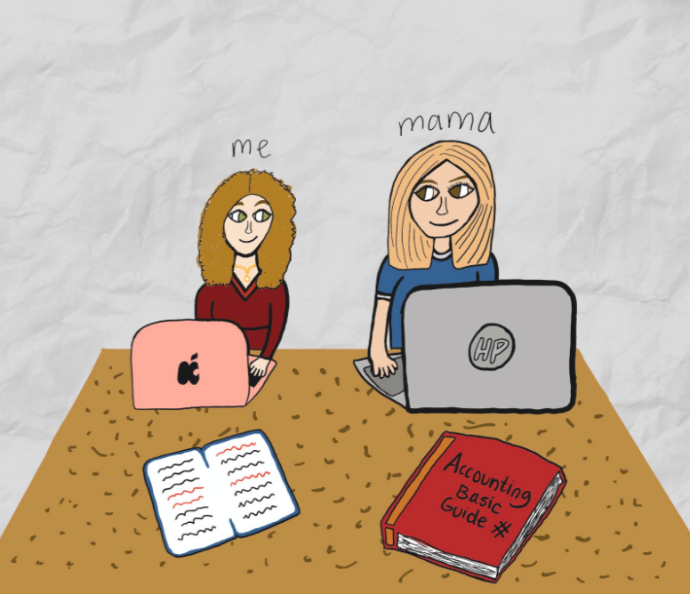 How I managed to do my school work to spend more quality time with my family. Graphic | Rafaella Vento
