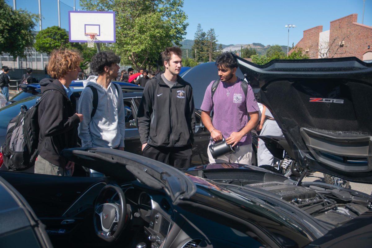 Monta Vista Car Club hosts its first automobile meet on the blacktop during Tutorial and Brunch