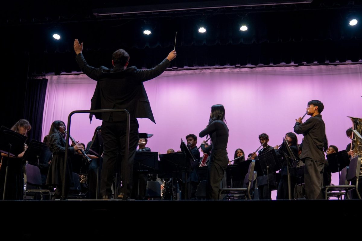 The MVHS Concert Band finishes playing “Zankyosanka” from the popular anime “Demon Slayer.” Photo | Juju Ling
