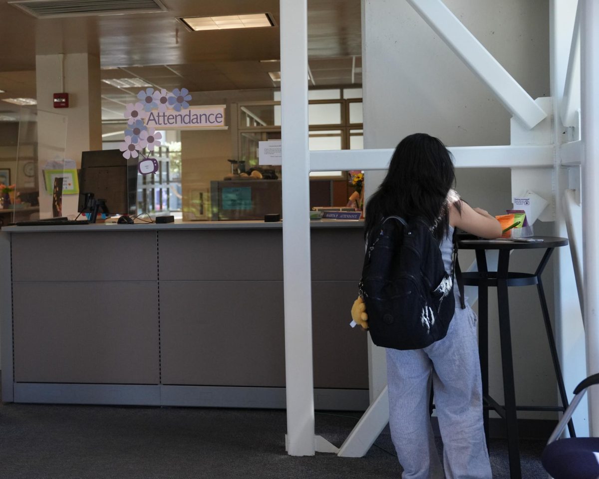 MVHS's attendance office, where students check in and out of school. Photo | Maahi Dev